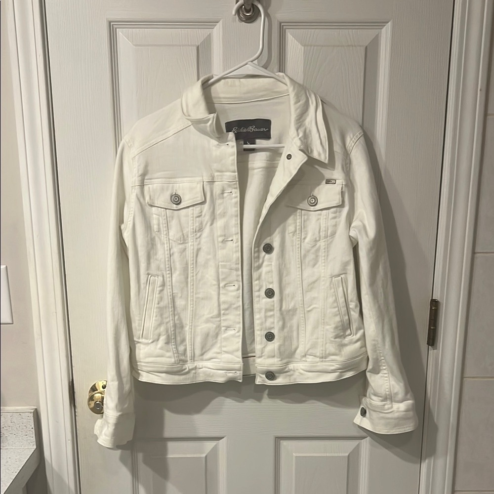 Eddie Bauer White Jean Jacket